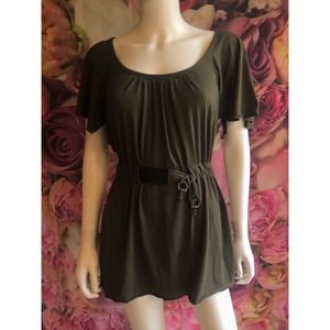 DKNY Jeans Belted Shirt Dress